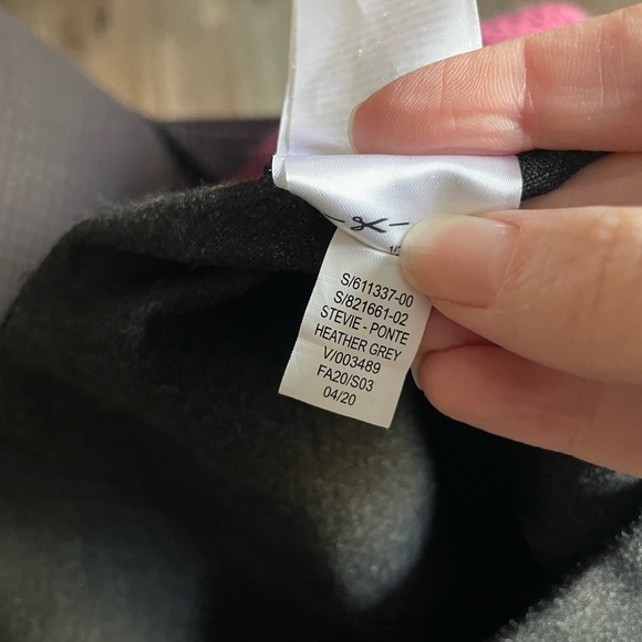 High-Rise Ponte-Knit Stevie Pants In Heather Gray Size Medium - Picture 6 of 9